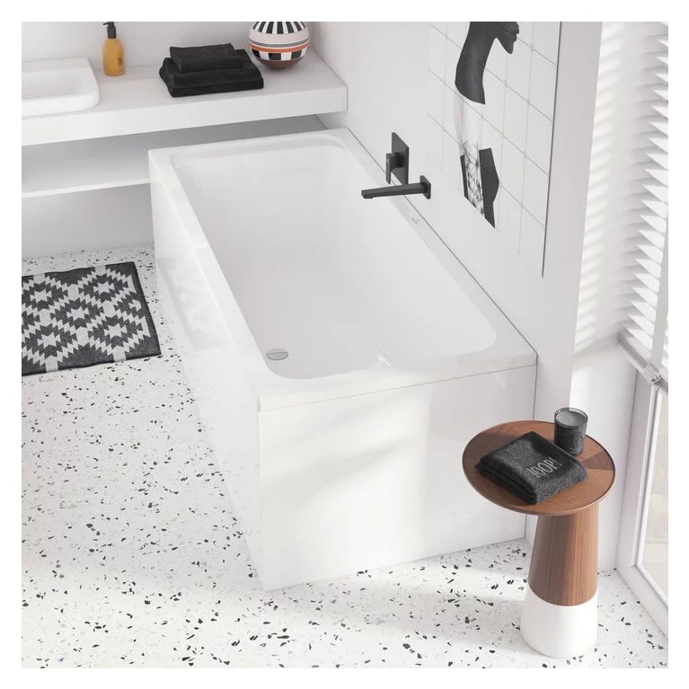 V&B Architectura Square Matt Black Bath Spout Sanctuary Bathrooms